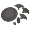 10Pcs Drum Mute Pad Volume Reduction Rubber Practice Silencer Mat