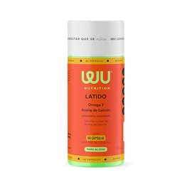 WU Nutrition LATIDO  Omega 3 Aceite de Salmn  Fuente Natural de EPA y DHA  Aceite Puro de Salmn  Suplemento Alimenticio Sin Gluten  Salud del Corazn  