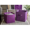 DII Non Woven Polyester, Solid Storage Bin, Small (4), Eggplant