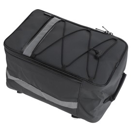 Bolsa de bicicleta trasera Rack, 15L trasera Bike Rack Bolsa con cubierta de lluvia, impermeable Bicicleta Tronco reflectante Bolsa de sillín de bicicleta trasera Rack Bolsa de com