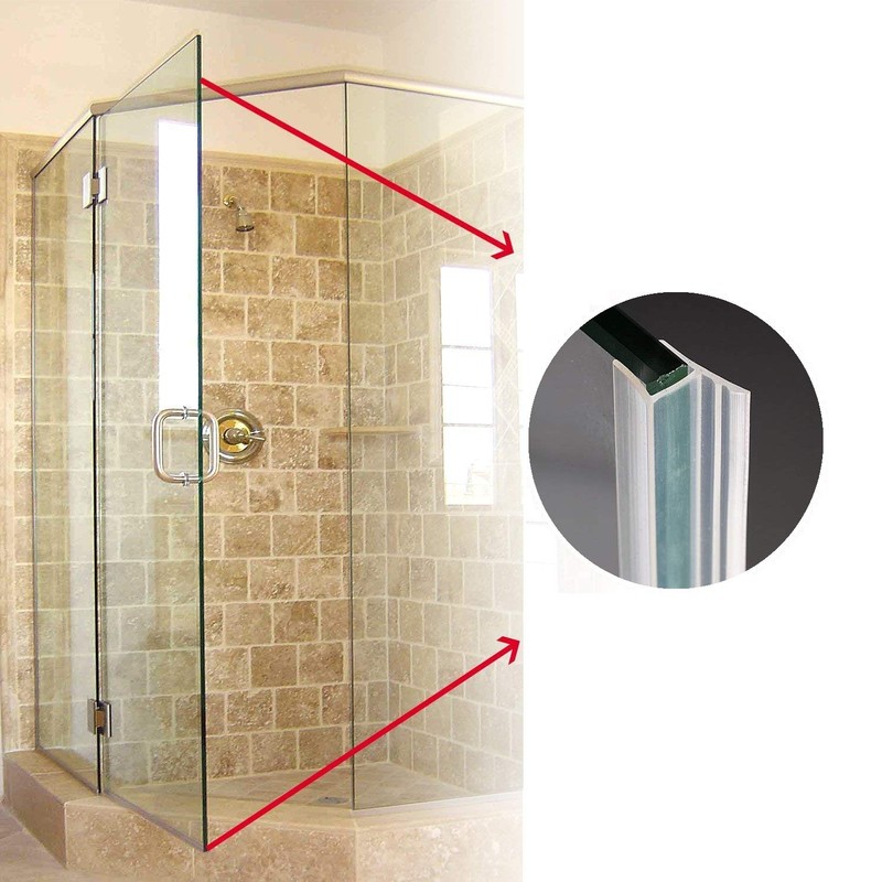Shower Glass Door Seal Strip, 120 Inch Silicone Soft Shower