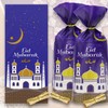 50Pcs Eid Mubarak Ramadan Gift Bags with Gold Twist Ties