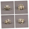 GRIRIW Brass Legged Toad Sculpture Traditional Wealth Desktop Ornament for