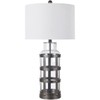 Crestview Collection Evolution Everly Glass Caged Table Lamp in Black