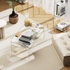 solaround Acrylic Coffee Table for Living Room Clear Rectangle Lucite