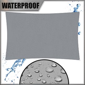 Amgo 6' x 6' Custom Size Rainbow Rectangle Square Waterproof Sun Shade Sail Order to Make UPF50+ AMWTPR0712 Canopy Awning, 98% UV Blockage Water Resistant, Backyard Patio Garden (We Customize)