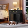 YITAHOME Dog Crate Furniture with Dual USB Charger, Wooden Dog