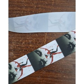 Unbranded 1" Superhero Harley Quinn Ribbon SOLD BY YARD