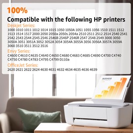 NineLeaf Remanufactured 61XL 61 XL CH563W Black Ink Cartridge High Yield 480 Pages Compatible with HP Deskjet 2512 2514 2540 2542 Printers(Ink Level Indicator, 10 Pack)