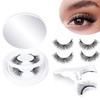 Magnetic Eyelashes Natural Look, Reusable Magnetic Lashes Kit with Applicator,