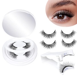 Magnetic Eyelashes Natural Look, Reusable Magnetic Lashes Kit with Applicator, No Glue Needed Magnetic Eyelashes Kit, Easy to Wear and Remove for All-Day Comfort