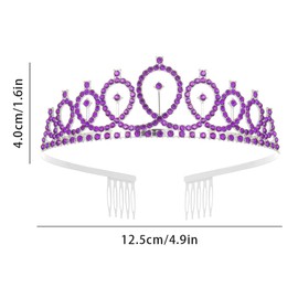 85th Birthday Crown and Sash Women's 85th Birthday Decoration Rhinestone Birthday Tiara Princess Crown Crystal Queen Tiara Birthday Sash Women 85th Birthday Decoration Party Clothing Accessories
