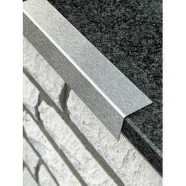 Stainless Steel Angle 1500 mm 90 Degree Angle Profile 25 x 10 mm Side Inner Dimensions Made of Stainless Steel k240 Polished 1.5 mm Thick VA Angle Profile Corner Protection Profile
