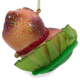 BestPysanky Bulldog Puppy Glass Christmas Ornament 3.5 Inches