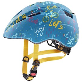 uvex Kid 2cc - Lightweight Children's Helmet for Children - Individual Size Adjustment - Expandable with LED Light - Let's Ride - 46-52 cm