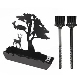 FFDHWU 1 Piece Of Deer Mosquito Coil Disc, 2 Pieces Of Incense Ash Brush, Metal Hook, Mosquito Coil Holder, Mosquito Coil Spiral Rack