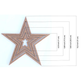 Macrame Star Paintable Wood MDF 4 Pieces , Flower Hoops Wreath Rings, Macrame Wall Hanging Crafts, DIY Wedding Wreath Decor, Dream Catcher