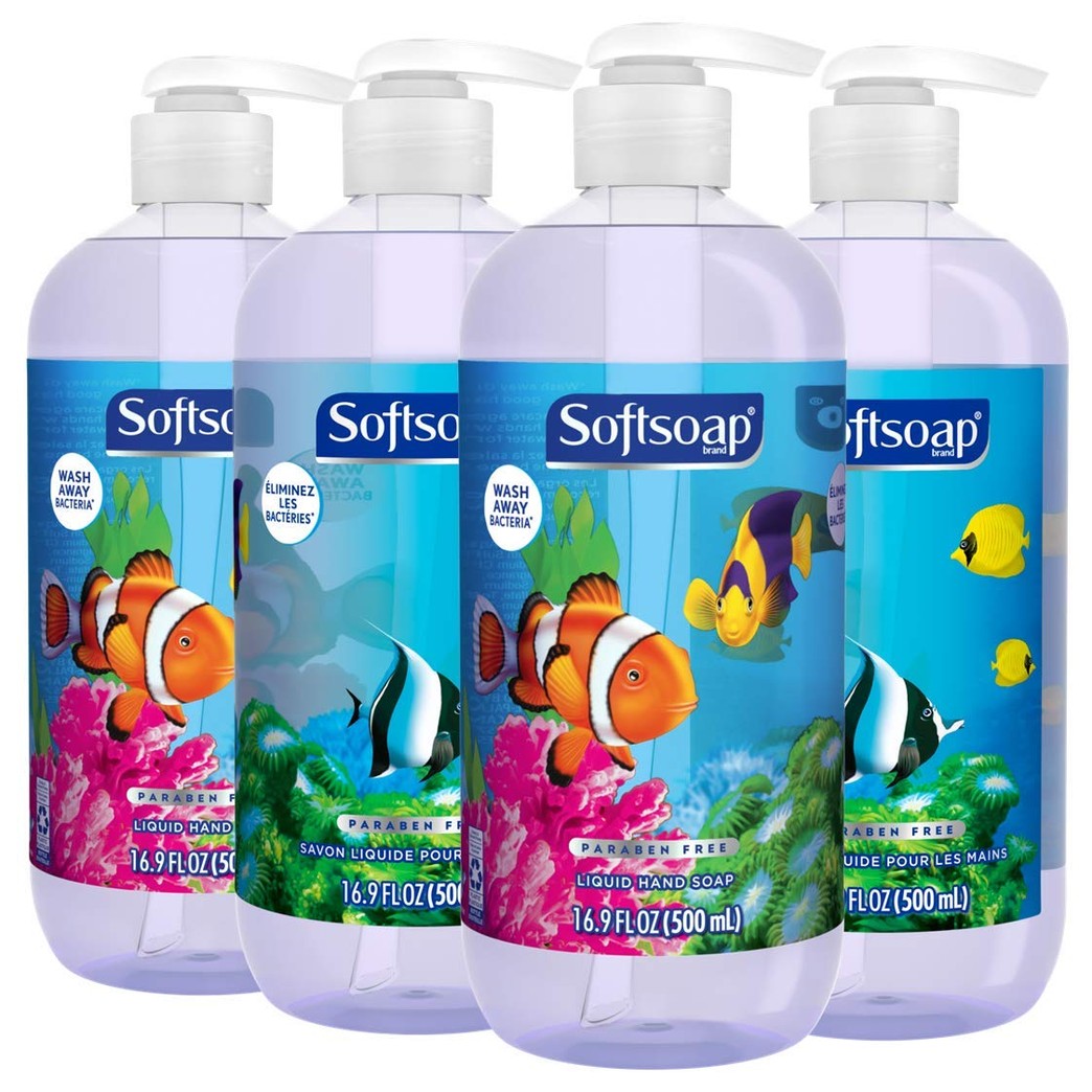 Softsoap Liquid Hand Soap, Aquarium Series - 16.9 fluid ounces (4 Pack)