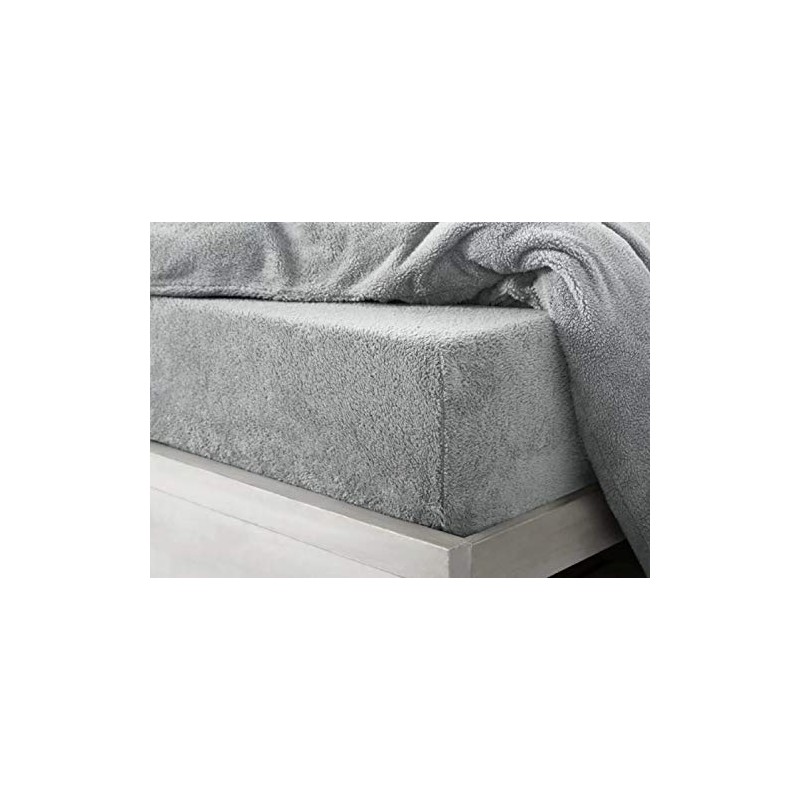 Glamptex Deep 30CM Teddy Bear Fur Sherpa Fleece Fitted Sheet,