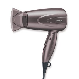 Beurer HC17 Hairdryer, Lightweight Hairdryer with Folding Function, 2 Heat & Blower Settings, 1300 Watts, Overheating Protection & Professional Nozzle, Foldable Handle for Travelling, Purple