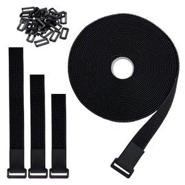 Litorange Magic Binding Band, Wide, Multicolor, Plastic Buckles, 30 Pieces, Freely Cut, Repeatable, Blue/Gray/Orange, Cargo Tightening Belt, Magic Band, Strong, Heat Resistant, Wire Organization,