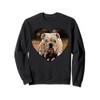 Cute English Bulldog Puppy Heart-shaped Colorful Art Design Sweatshirt