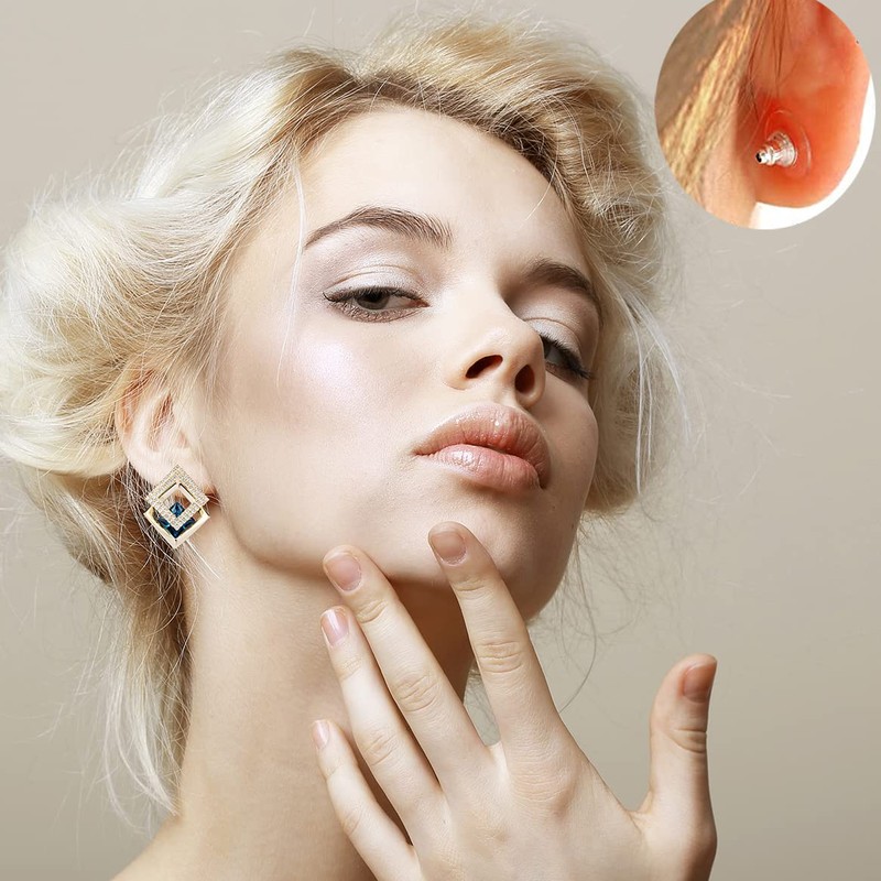 Bullet Clutch Earring Backs for Studs, Pad Rubber Earring Stoppers,