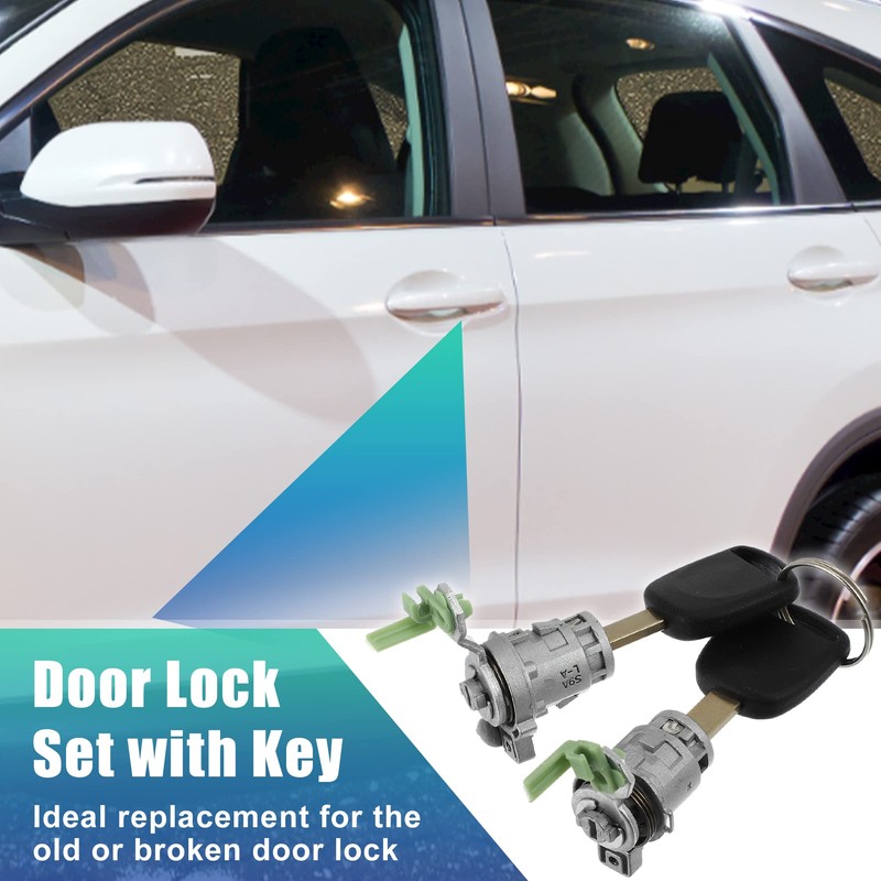 X AUTOHAUX Door Lock Cylinder Kit with 2 Keys for