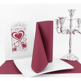50 APARTina Napkins Fabric-Like Airlaid Plain Colour: Berry Size: 40 x 40 cm