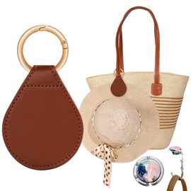 BelleVive Magnetic Hat Clip for Travel on Bags and Tote Bags, Magnetic Beach Straw Hat Clip, Pocket Accessories, Holiday Essential Travel Essentials Accessories (Brown)