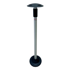 Pactrade Marine Boat Pontoon Cover Support Pole Adjustable Telescopic Anodized Aluminum Mushroom Top 1-1/4" Diameter Tube/Injected PP Tall Short Round Base (26-48") (with Webbing Straps)
