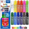 Kwik Stix Solid Tempera Paint Sticks, 12 Colors, Washable Paint