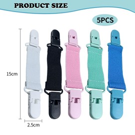 5 Pieces Kids Glove Clips, Stainless Steel Glove Anti-Slip Clips, Anti-Lost Glove Clips, Winter Glove Clips, Multi-Purpose Elastic Anti-Slip Clips