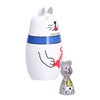 5Pcs Nesting Dolls Kit Innovative Cartoon LongNecked Cat Ornament Wooden