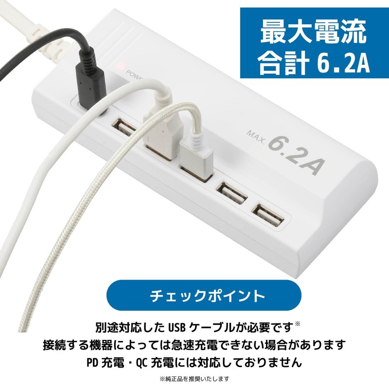 Ohm Denki SMP-U5C62E3-W 00-1229 OHM AC Charger, USB Tap, AC