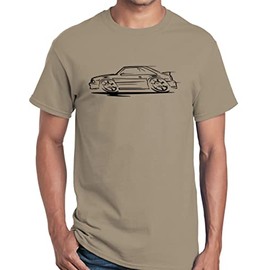 1993 Ford SVT Cobra Mustang 5.0 Redline Design Classic Print Tshirt XXXXX-Large tan