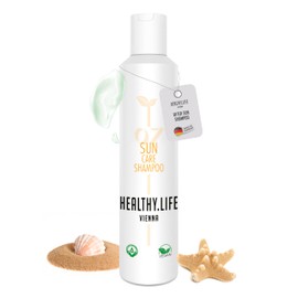 HEALTHY.LIFE VIENNA Sun Care Shampoo 200 ml with Panthenol & Agave, Vegan - Dissolves Salt Water in Hair & Gives Sun-Damaged Hair Silky Shine & Smoothness - Hair Care for Men and Women