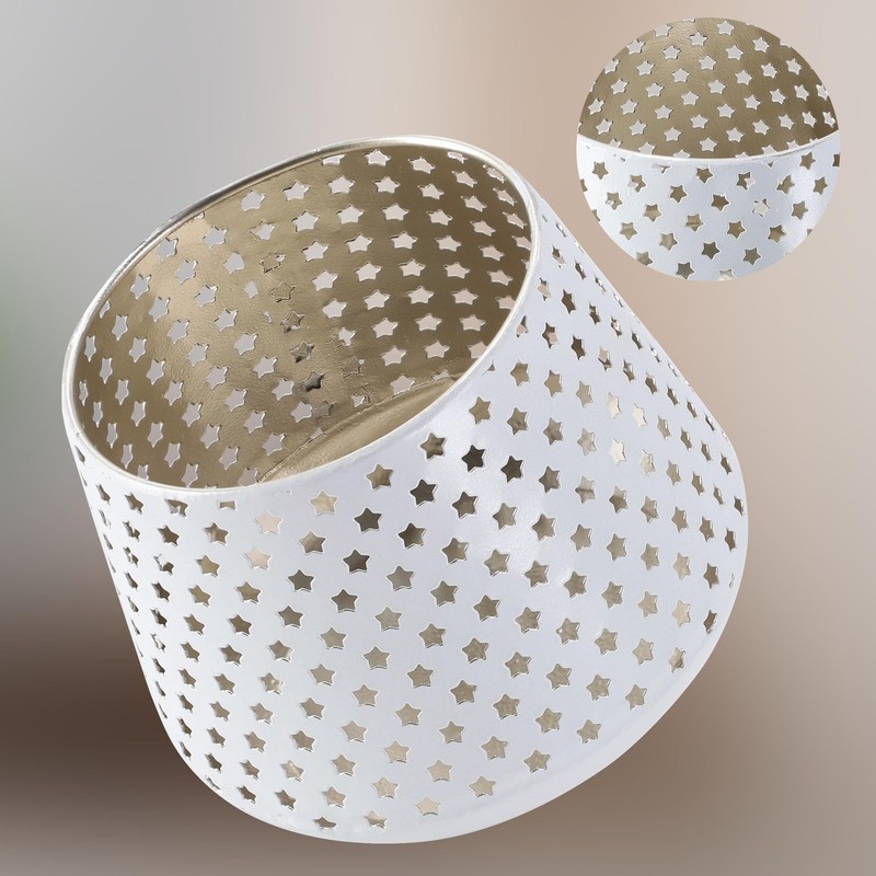 KOTARBAU Lantern Stars Metal White Diameter 8 cm Height 9