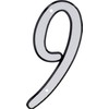 HIllman 841614 4-Inch Nail-On Reflective Plastic House Number 9