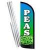 Vista Products Peas Premium Windless Feather Banner Flag Kit (Flag,
