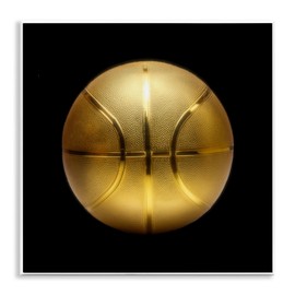 Stupell Industries Gold Designer Basketball Wall Plaque Art Design by Graffi*tee Studios, 12 x 12
