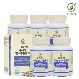 Hunine Premium Hydrangea Leaf Hot Water Extract Tablets 5 boxes (600mg x 60 tablets per box) / 휴나인 프리미엄 수국잎 열수추출물정 5박스(박스당 600mg x 60정) 하