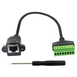 XMSJSIY RJ45 8P8C Female to 8 Pin Screw Terminal Adaptor, Cat5/6/7 Ethernet Extender, CCTV DVR Network Signal Extension