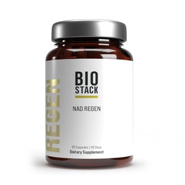 BIOSTACK NAD Regen, NAD+ Supplement for Anti-Aging with Niacinamide, Spermidine and Resveratrol (30 Servings)