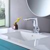 Automatic Sensor Touchless Bathroom Sink Faucet with Hole Cover Plate,
