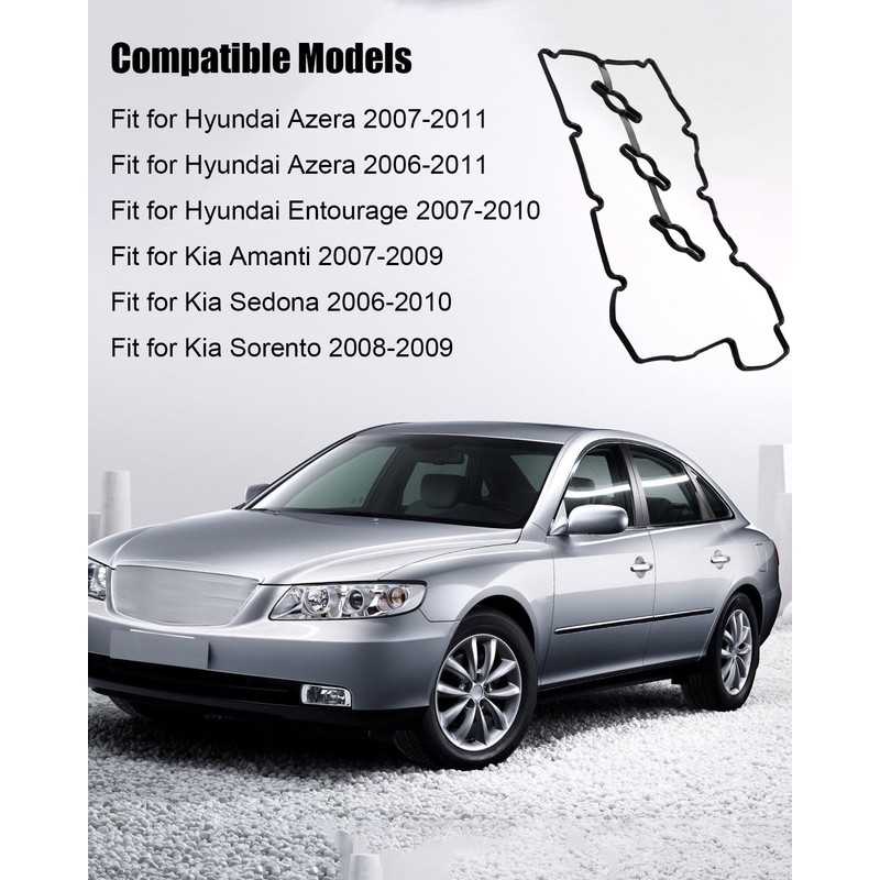 Engine Valve Cover Gasket Set Fit for Hyundai Azera Entourage