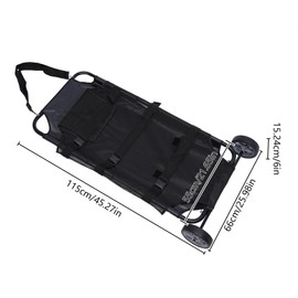 Kathring Animal Stretcher, 250 lb Capacity Pet Trolley with 2 Noiseless Wheels, Veterinary Cart Pet Transport for Cat,Dog & Other Small Animal