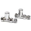 Manissa Milano Straight Chrome 10mm Towel Rail Valves 10mm Radiator