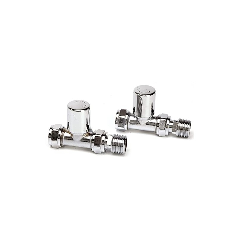Manissa Milano Straight Chrome 10mm Towel Rail Valves 10mm Radiator
