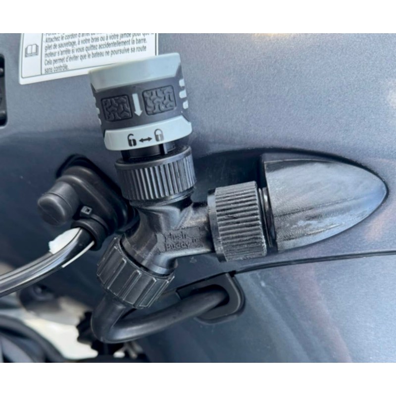 Flush Buddy® Yamaha Flush Adapter - Quick Connect compatible Angled